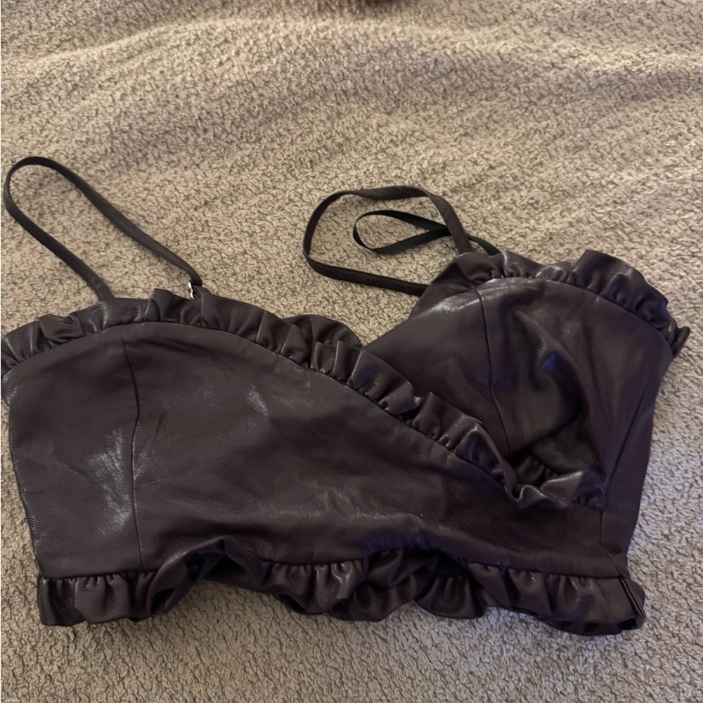 MAJORELLE Brown Lace Bra Intimates